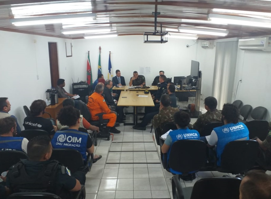 Reunião de autoridades de segurança na Comarca de Pacaraima
