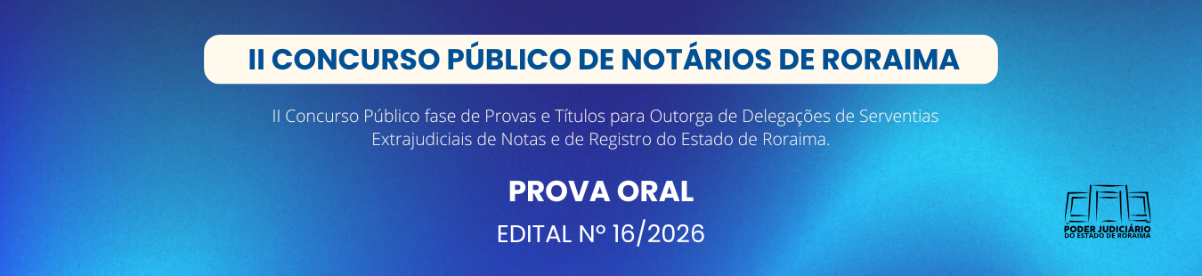 Banner II Concurso Público de Notários de Roraima