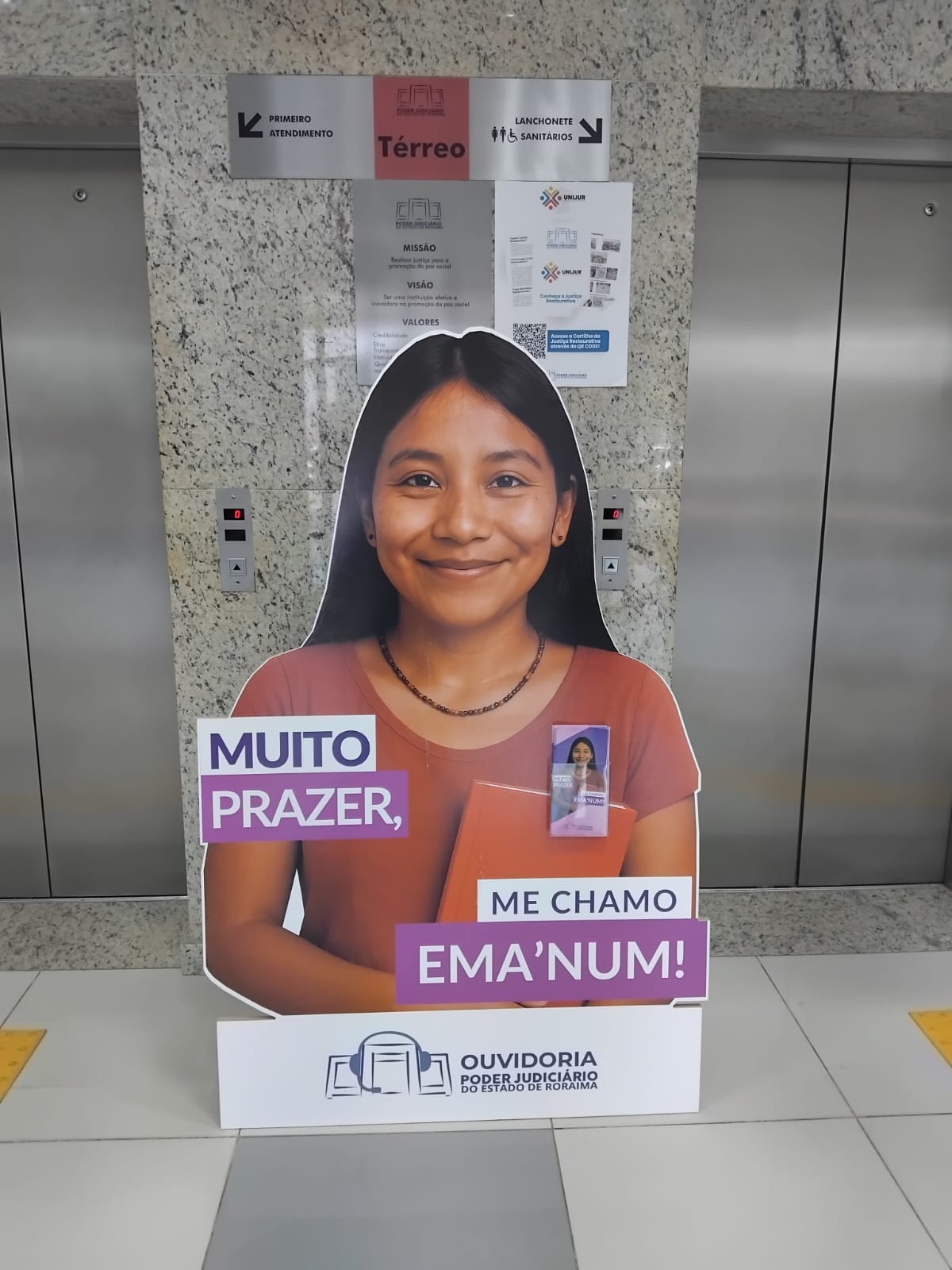 Ouvidoria-Geral de Justiça reforça Programa Ema’num com totens itinerantes para acolhimento e proteção de mulheres do TJRR