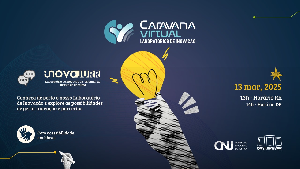 Imagem mostra logo da Caravana Virtual