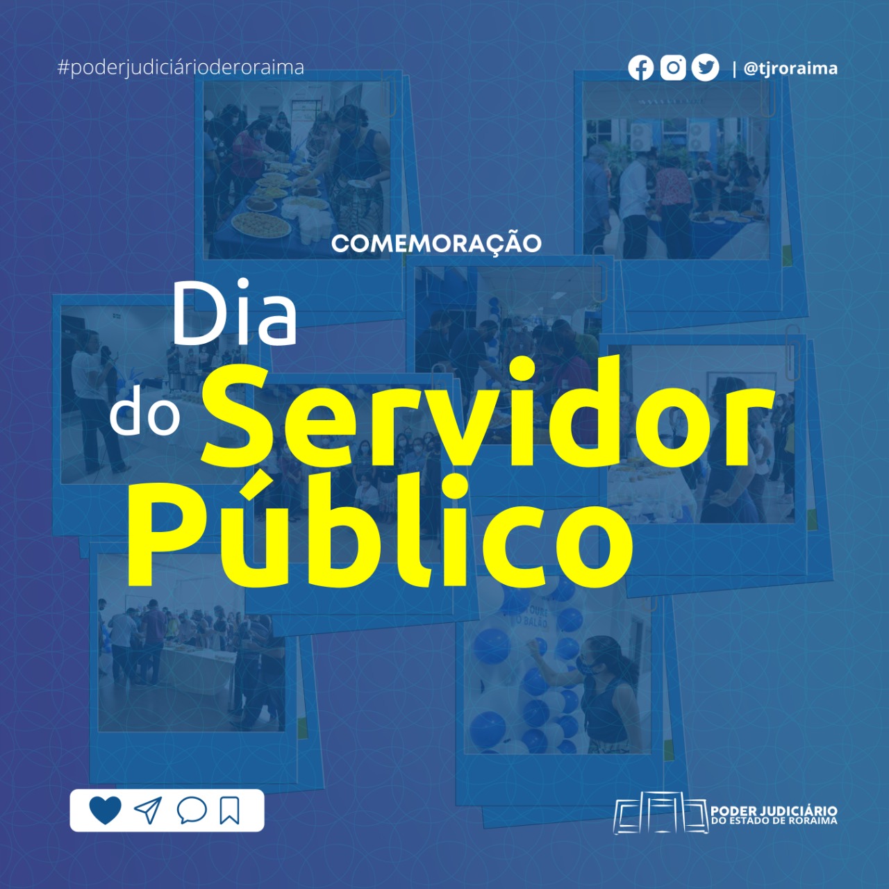 Arte para homenagear os servidores