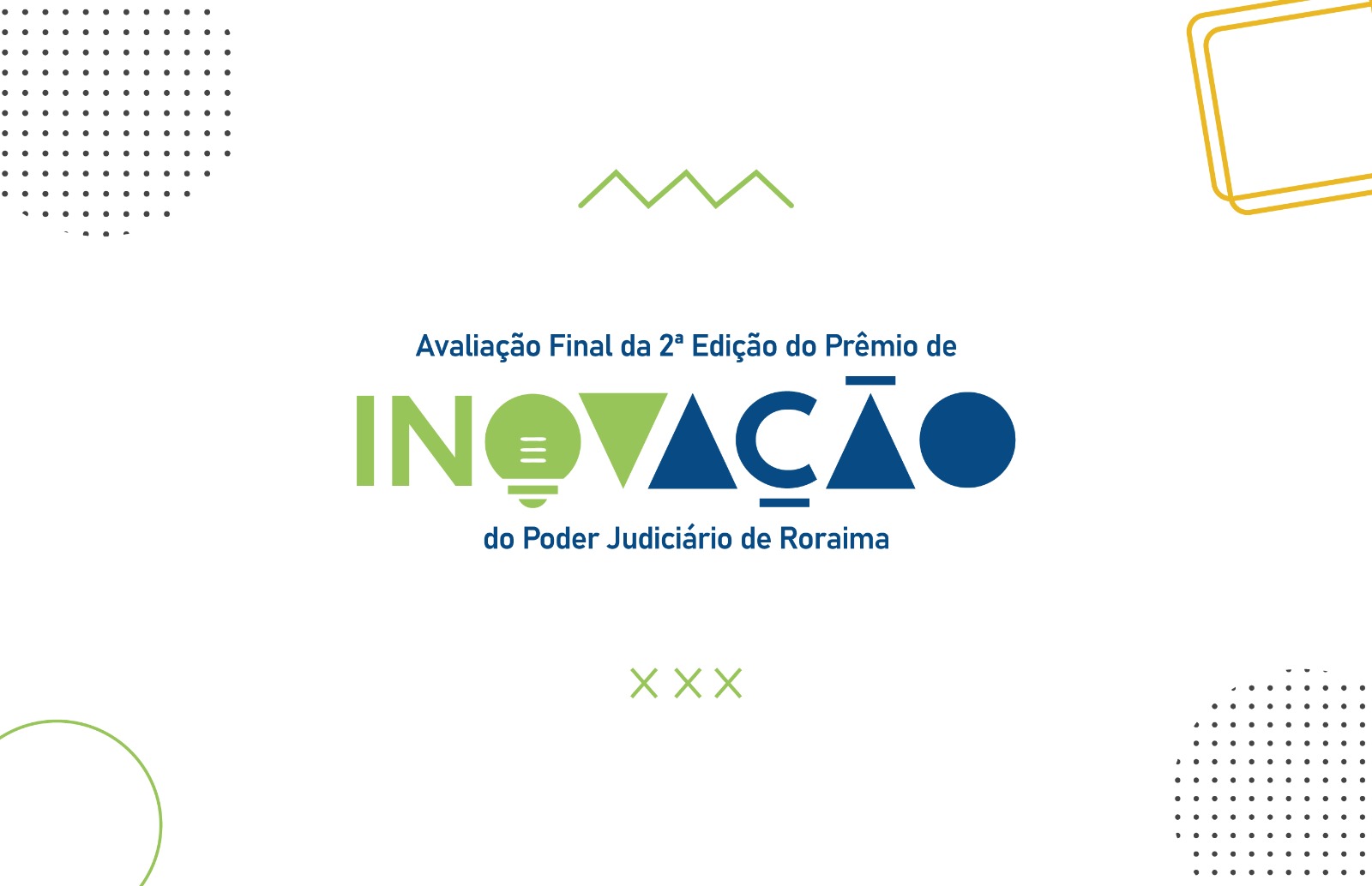 card de divulgação de arte do evento. O nome inovação esta em cor verde e azul