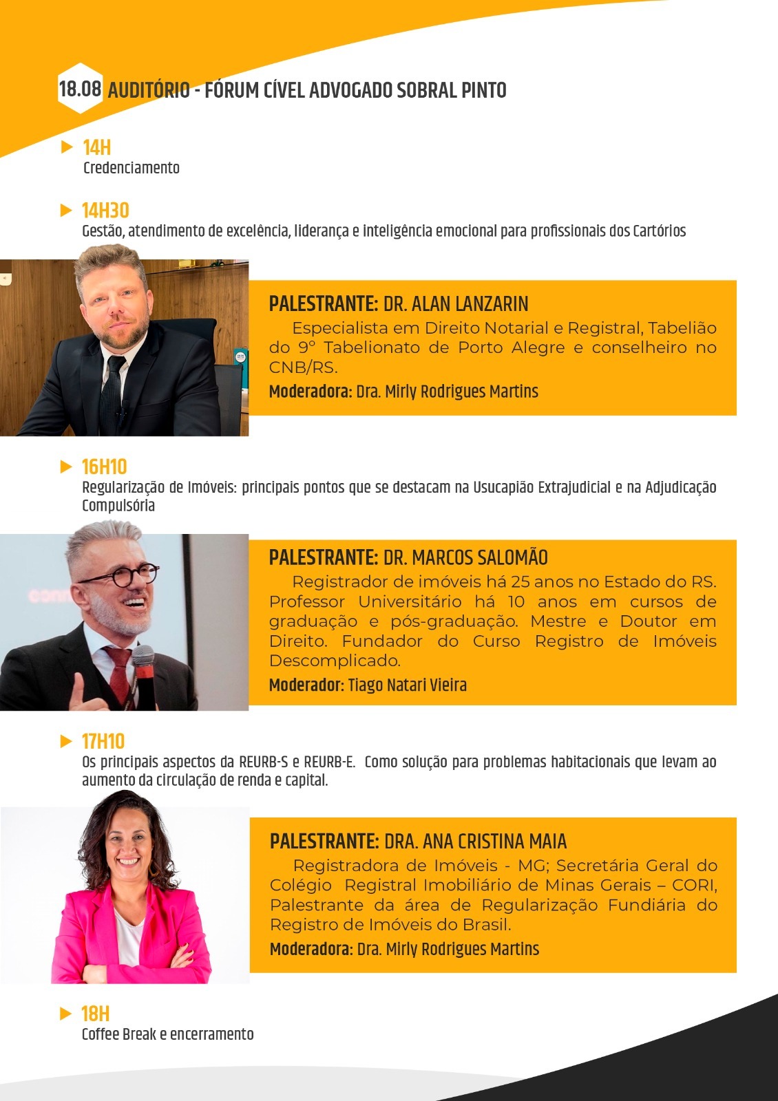 card de apresentação dos palestrantes