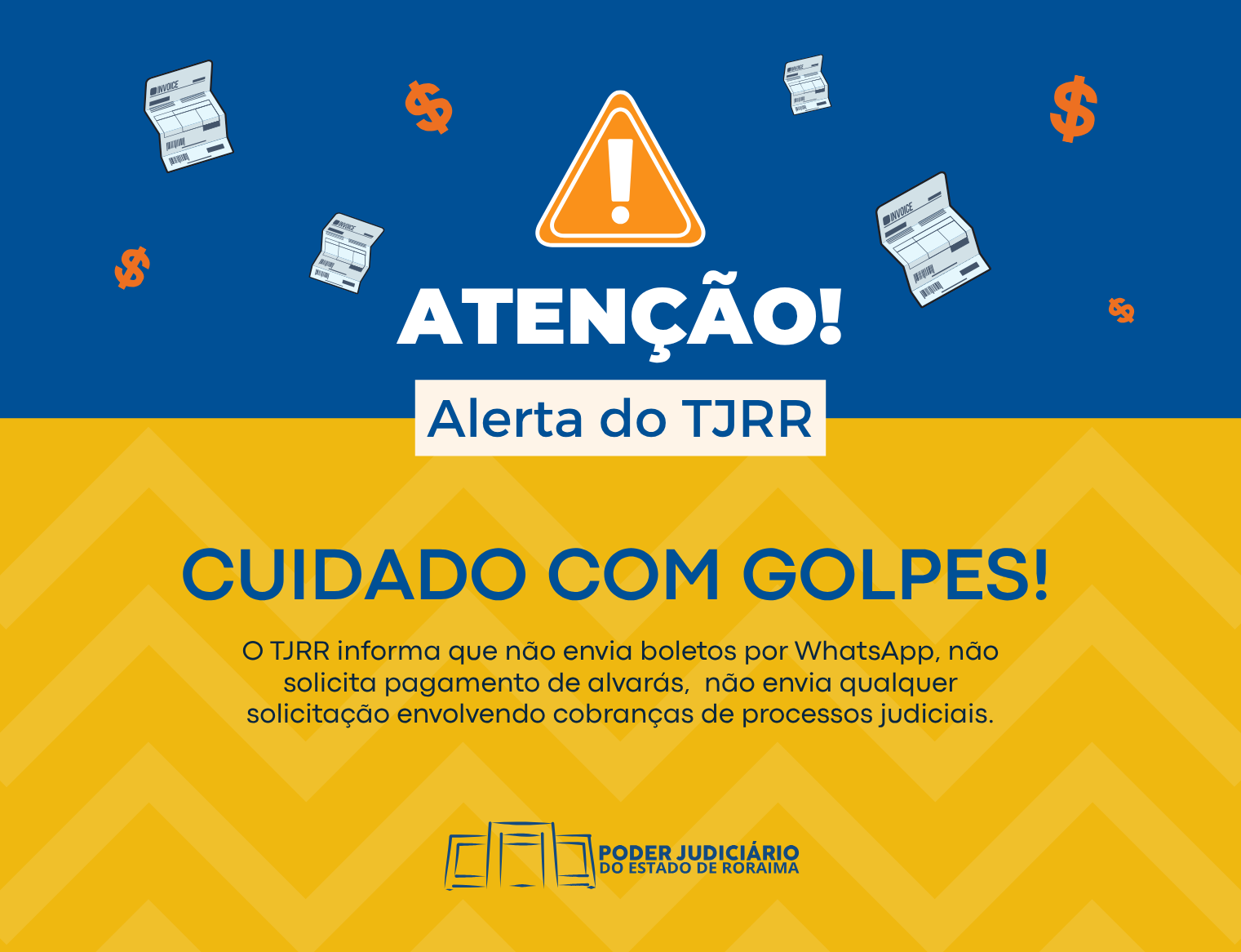 Poder Judiciário de Roraima alerta população sobre golpes com cobranças falsas