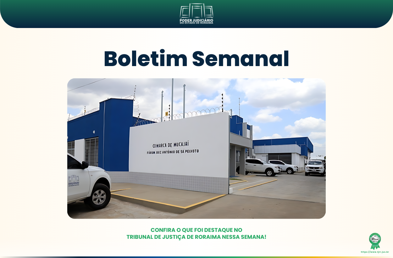 Confira o nosso Boletim Semanal - 05 a 09/05
