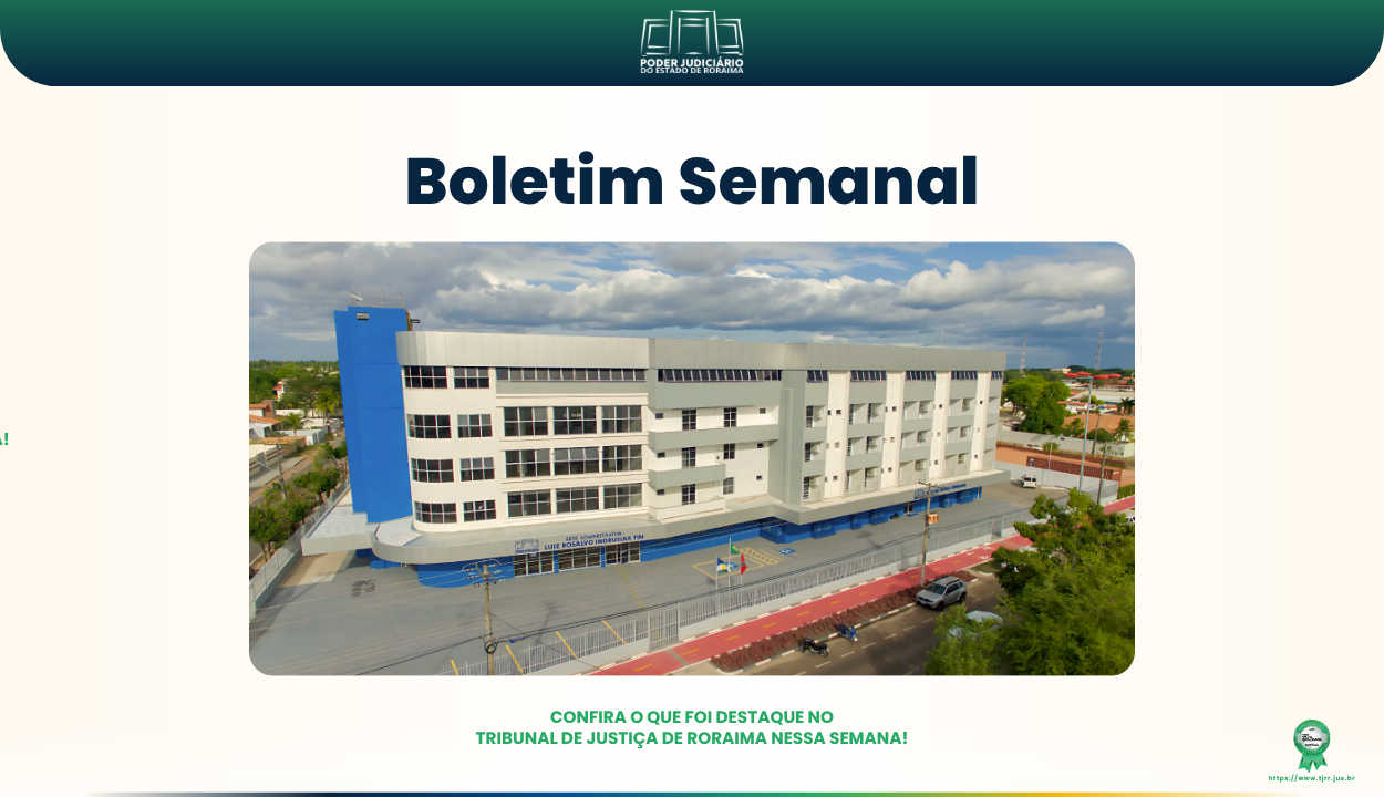 Confira o nosso Boletim Semanal - 09/06 - 13/06