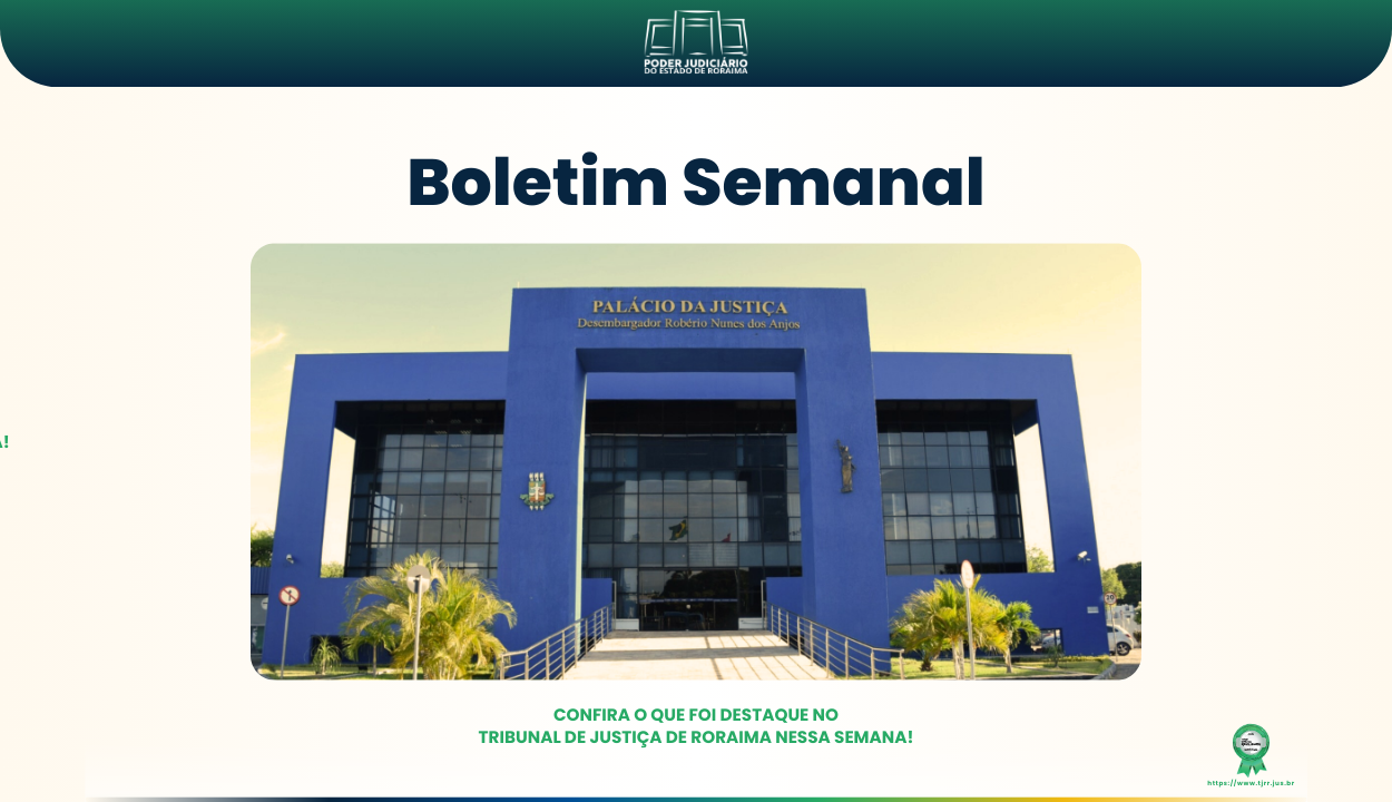 Confira o nosso Boletim Semanal - 07/07 - 11/07
