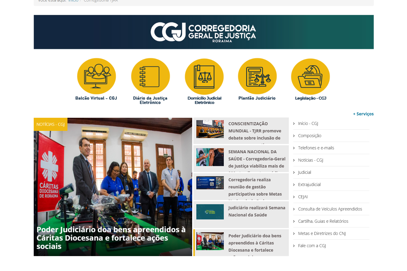 Novo portal da Corregedoria-Geral de Justiça está no ar