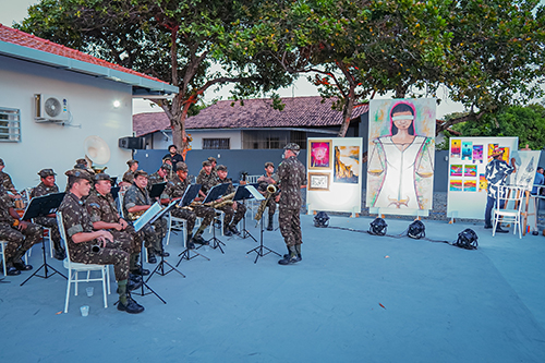 Foto Apresentação da Banda do Exército durante a Inauguração do Centro de Memória e Cultura do Poder Judiciário de Roraima