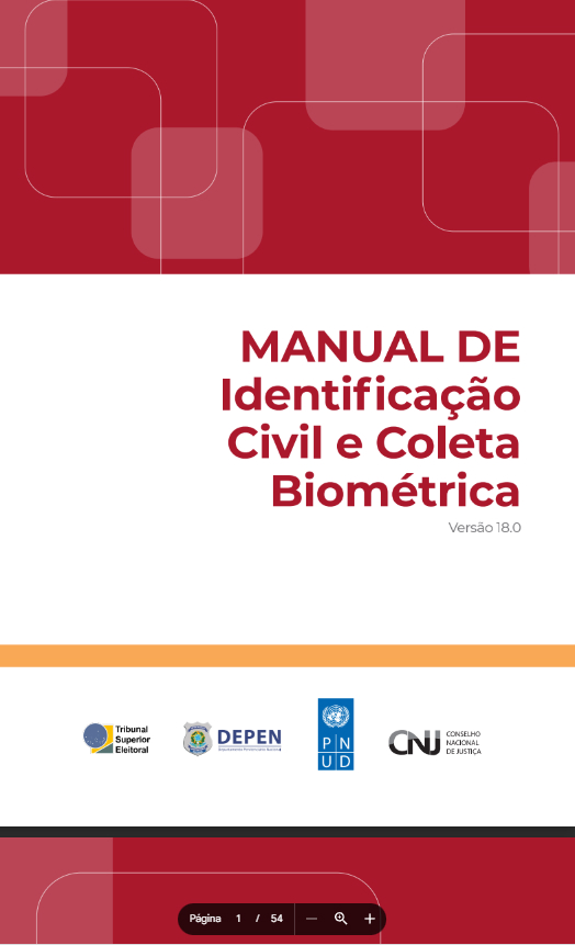 Capa Manual de Identificação Civil e Coleta Biométrica