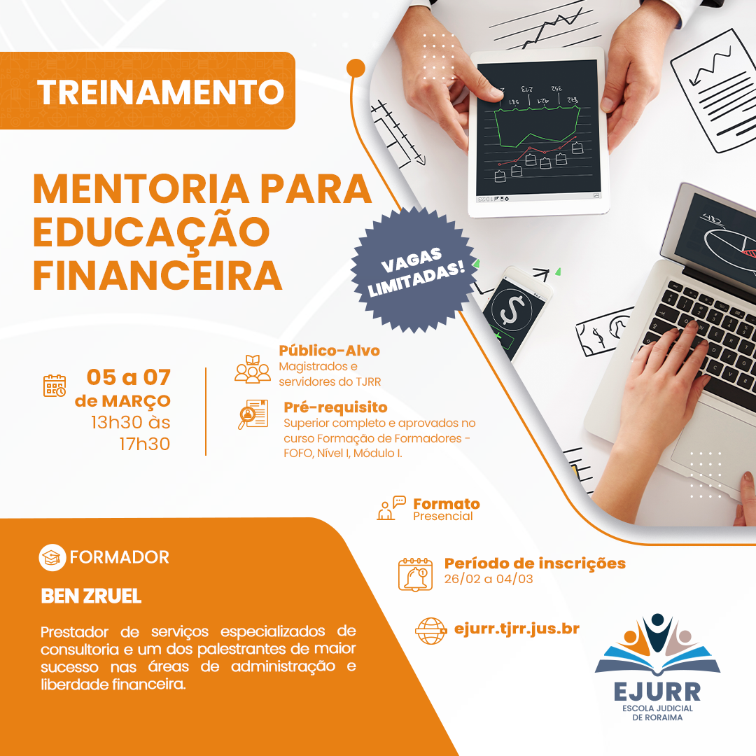 post de divulgação do treinamento de educação financeira