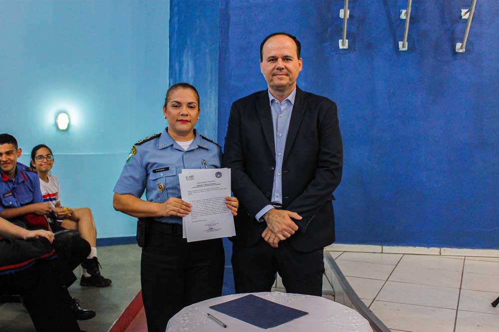 Desembargado Cristóvão Suter durante cerimonia do a 'Escola vai a Escola'