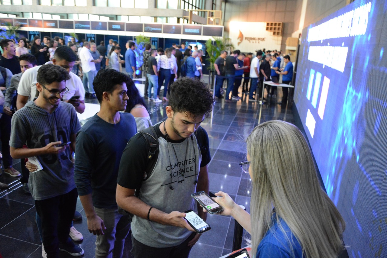 Público no credenciamento durante o Justiça 4.0