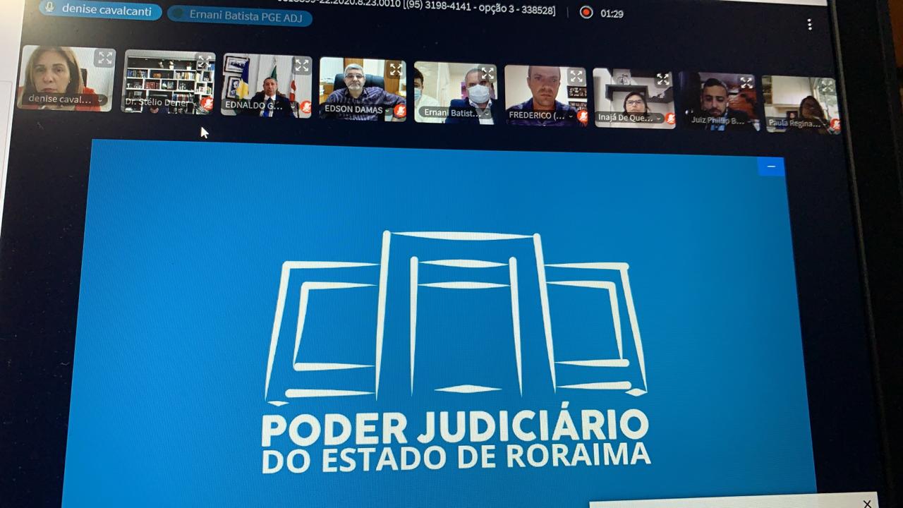 Audiência de conciliação por videoconferência.