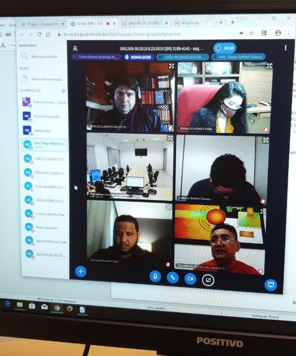Audiciência por videoconferência.
