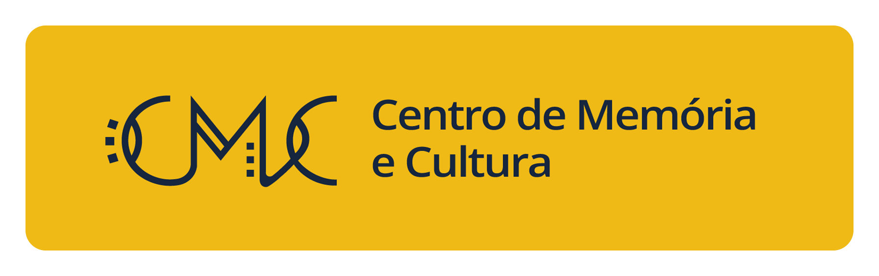 Botão com fundo amarelo, logomarca e o texto Escola Judicial